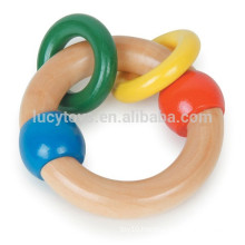 Classic Wooden Baby Rattle Toy